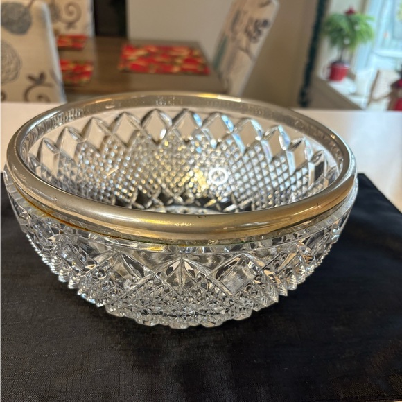 Other - Vintage F.B. Rogers Silver Co 24% Leas Crystal Bowl With Silver-Plated Rim